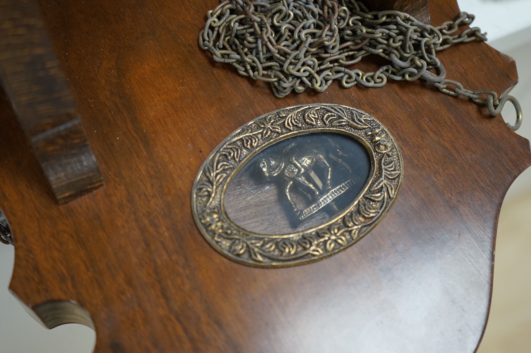 A reproduction Dutch style wall clock, 62cm